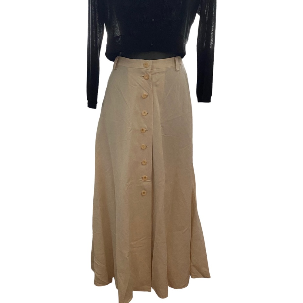 MONDI vintage cream button up skirt